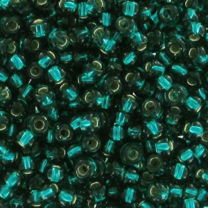 Rocalla Miyuki 11/0 30 - Silver Lined Transparent Dark Teal x8g