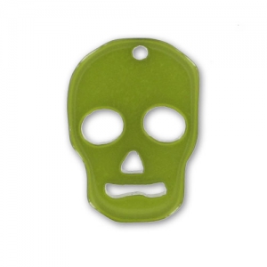 Colgante calavera 23 mm Olivine x1