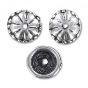 Casquillas 9 mm plateados x6