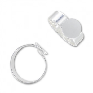 Anillo ajustable10 mm plateado x1