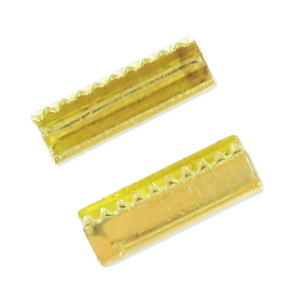 Terminales para apretar sin anillo 10 mm dorado x10