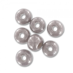 Cuentas de Rocalla Preciosa 6/0, 4 mm - Luster Grey, 20 g