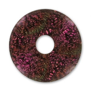 Donuts dicroico 21 mm Light Amethyst/Jet x1