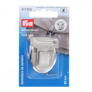 Cierre pasador metalico 26 mm rodiado x1