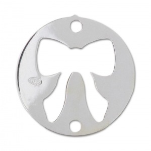 Separador 2 agujeros nudo 15 mm de Plata 925