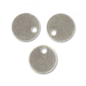 Cequíes lisos 6 mm plateado antiguo x10