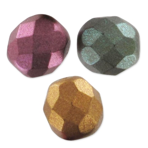 Facetadas 8 mm Metallic Iris Satin x20