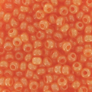 Cuentas de Rocalla Preciosa 11/0 de 2 mm - Naranja Alabastro x 10 g