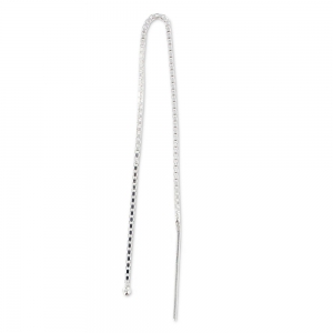 Pendientes cadenas bolas de Plata 925  95 mm x2