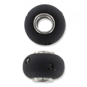 Redonda strass Polaris con agujero grande 14 mm Jet  x1