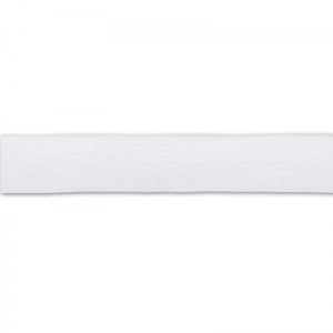 Cordón cuero reconstituido plano doble 3 mm Blanco x1m