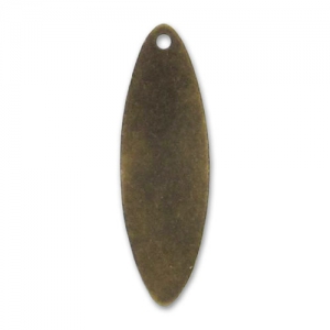 Dijes ovalados lisos 20 mm bronce x5