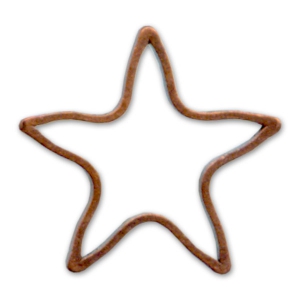Separadores estrella 10 mm cobre antiguo x10