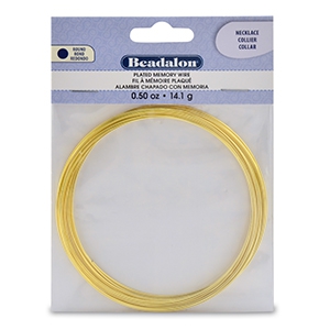 Collar memoria 0,6 mm 90 mm Dorado x15 vueltas