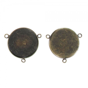 Engaste Eco separador 3 anillos fondo plano 20 mm bronce