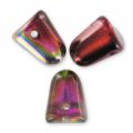 6 Perles Spike Coniques 7x17 Mm - Couleur Magic Red Brown - Pour Création De Bijoux - Neuf