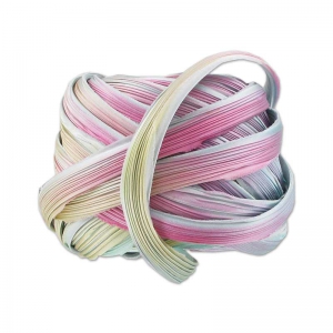 Cinta de seda Shibori Silver Lining Borealis x10cm