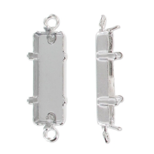 Engaste separador PureCrystal 4547 21x7 mm rodiado 2 anillos