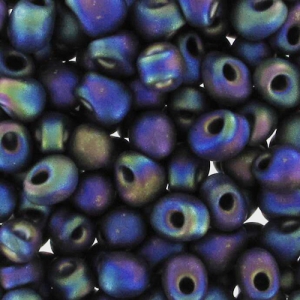 Mini-gotas Miyuki 3.4 mm DP28-0401FR - Mat Black AB x8g
