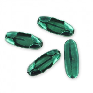Terminales para cadena de bolas 3,2 mm Verde metalizado x4