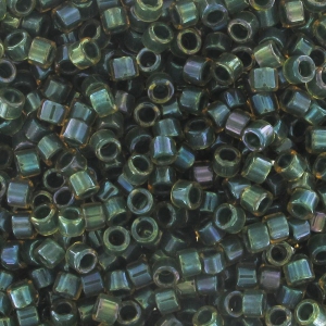 Miyuki Delica 11/0 DB0273 -  Forest Green Lined Topaz AB