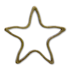 Separadores estrella 10 mm bronce x10