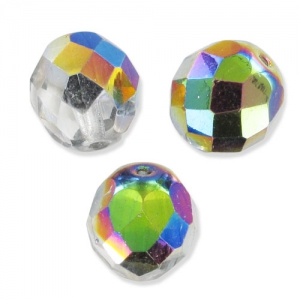 Facetadas 12 mm Crystal Vitrail Medium x5