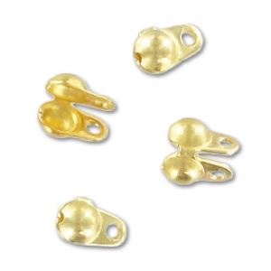 Terminales para cadena de bolas 1.5 mm - Dorado con oro fino x50