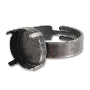 Anillo Engaste 1122 14 mm envejecido plateado x1