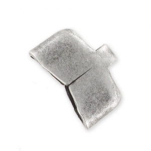 Terminal para cordón 10 mm plateado envejecido x5