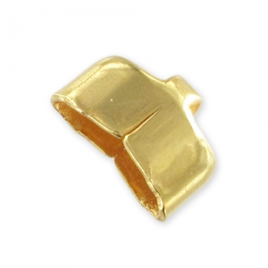 Terminal para cordón 10 mm dorado con oro fino x1