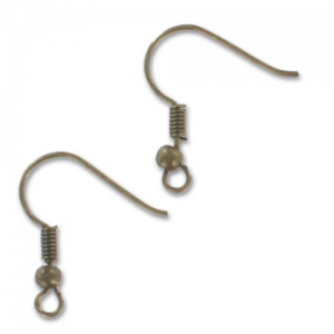Ganchos para pendientes de bola de 18 mm - Bronce (6 unidades)