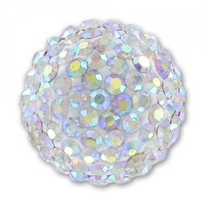 Media bola plastilina strass Coreano 20 mm Crystal AB x1