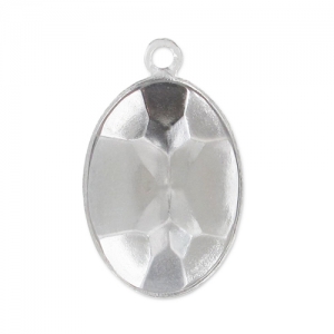 Engaste para pegar PureCrystal 4120 ovalado 14x10 mm rodiado 1 anilla