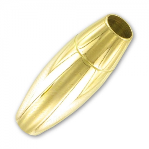 Cierre magnético para cordón 5 mm de acero Inox Dorado x1