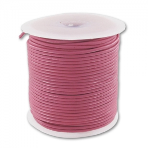 Cordón de cuero 1 mm Rosa Fucsia x 25 m