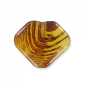 Tejo forma diamante 13 mm imitación ámbar x1