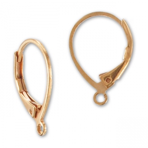 Ganchos pendientes de 16 mm - Dorado rosas x2