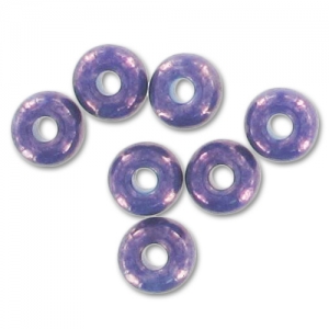 Cuentas de Rocalla Preciosa 6/0, 4 mm - Luster Lumi Amethyst, 20 g