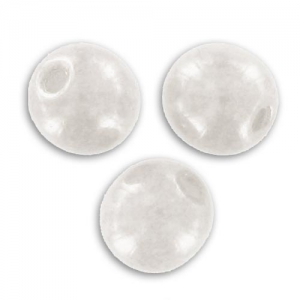 Cuentas redondas 4 mm Chalkwhite Ceramic Look x50