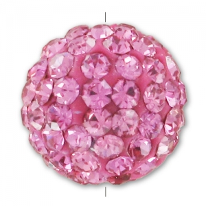 Redonda plastilina strass coreano 12 mm Rosa x1