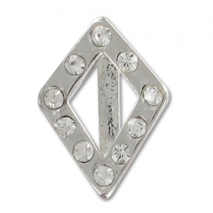 Cuenta pasante para cordón 10 mm rodiado  x1