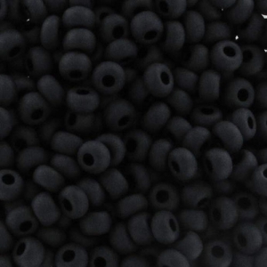 Preciosa Cuentas de rocalla 9/0 2,5 mm - Jet Mat x20g