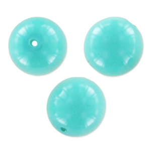 Cuentas redondas Shiny 6 mm Turquesa Blue x25