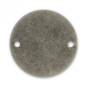 Separador redondo liso 2 agujeros 25 mm plateado antiguo x1