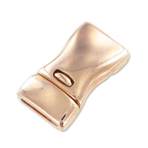 Cierre magnético para cordón plano 10 mm dorado rosa