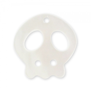 Cequí Colgante de Nácar Calavera 16 mm Natural x1