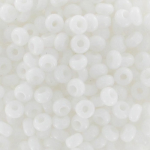 Cuentas de Rocalla Preciosa 11/0 de 2 mm - Blanco opaco x 20 g