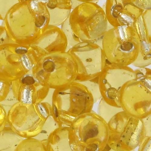 Mini-gotas Miyuki 3.4 mm DP003 - Gold Transparent Silver Lined x8g