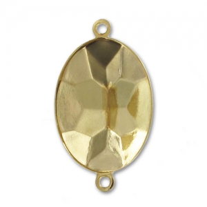 Engaste para pegar PureCrystal 4120 ovalado 18x13 mm 2 anillas dorado